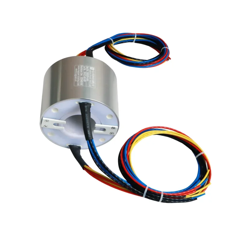 Standard hole diameter 50mm through hole conductive slip ring 4 channels 64A