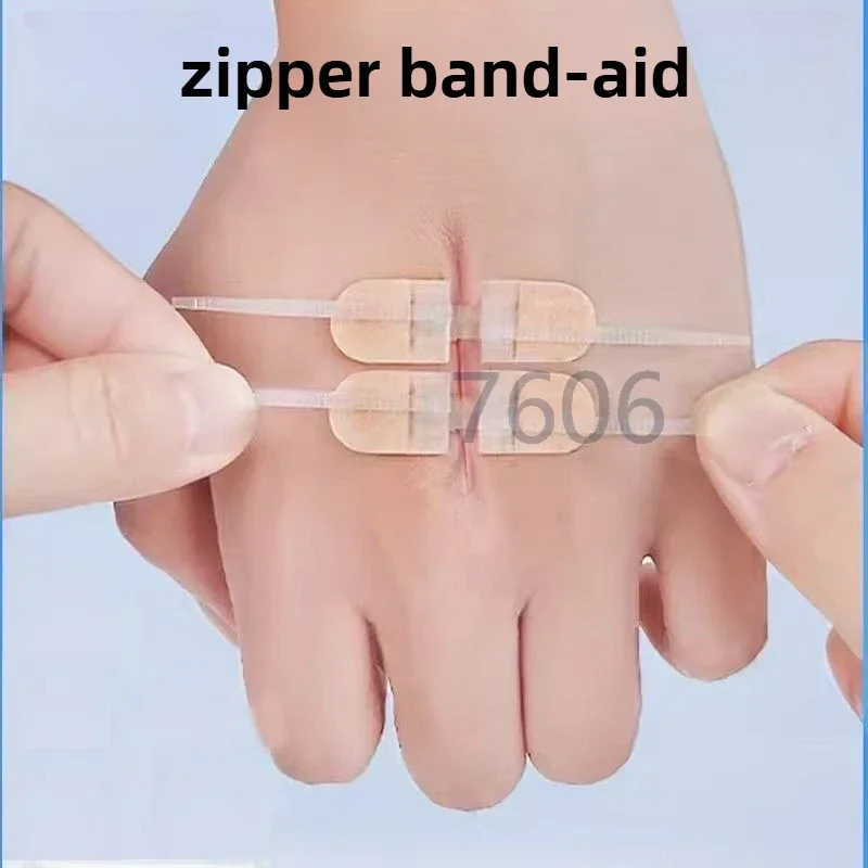 

2Sheet/6Strips Emergency Wound Closure Strips Adhesive Bandages Zip Type Free-stitch Sutureless First Aid Band Aid Seamless Tape