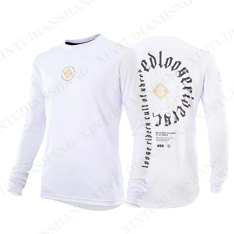 Camiseta holgada de manga larga para hombre, Jersey para bicicleta de montaña, BMX, Enduro, descenso, MTB, todoterreno, DH, motocicleta, 2023