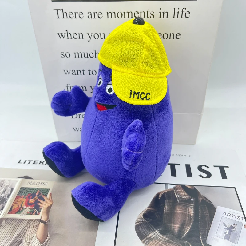 GRIMACE Yellow Hat Plush Toys Plants Milk  Stuffed Dolls Cartoon Plushie Figure Sofa Bed Decoration Pillow Kids Christmas Gifts