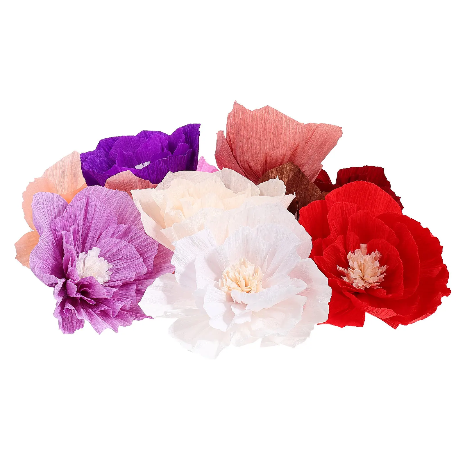 

11Pcs Decorative Paper Crafts Paper Flower Decor Wall Hanging Set for Wedding Birthday Party Home Decoration Handmade Tissue