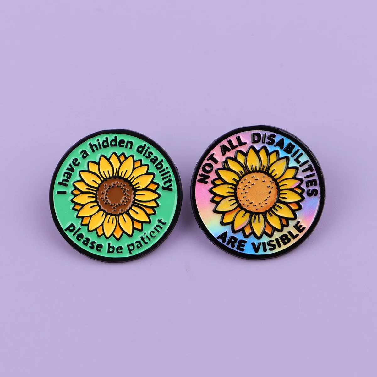 2 teile/satz Sonnenblumen Emaille Pin Broschen Für Anstecknadeln Abzeichen auf Rucksack Kleidung Zubehör Mode Schmuck Geschenke für Freunde