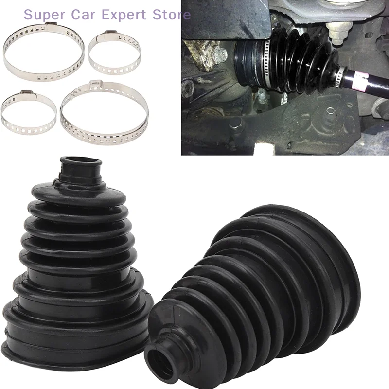 1 SET Universal Car CV Boot Kit with Constant-Velocity Dust Cover Joint Elastic Drive Shaft Anti-Aging Wear Resistant