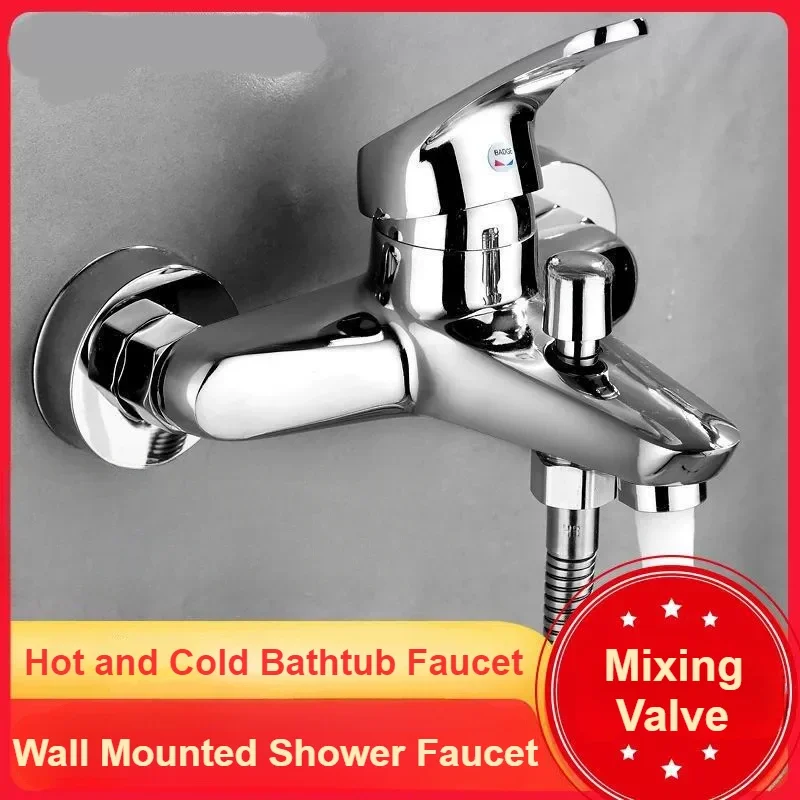 

Hot and Cold Sink Faucets Water Tap Hand Wash Basic Faucets Multifunction Wall Mount Faucet Mixing Valve Bathroom Accessories