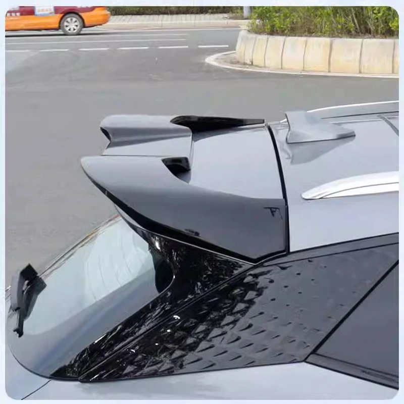 For BYD Atto 3 2022 MC sports Spoiler Top Center Wing Trunk Spoiler Top Wing Trunk ABS Carbon fiber pattern Atto3 Accessories