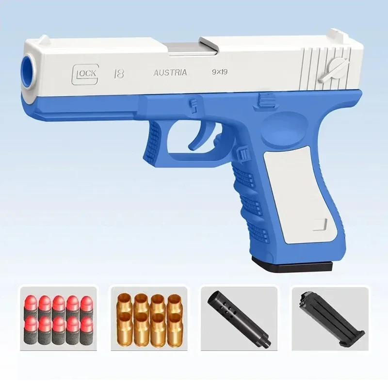 Pistolet jouet Airsoft Desert Eagle pour garçons et filles, balle molle, mousse d'éjection de coque, fléchettes, jeux de plein air, cadeau