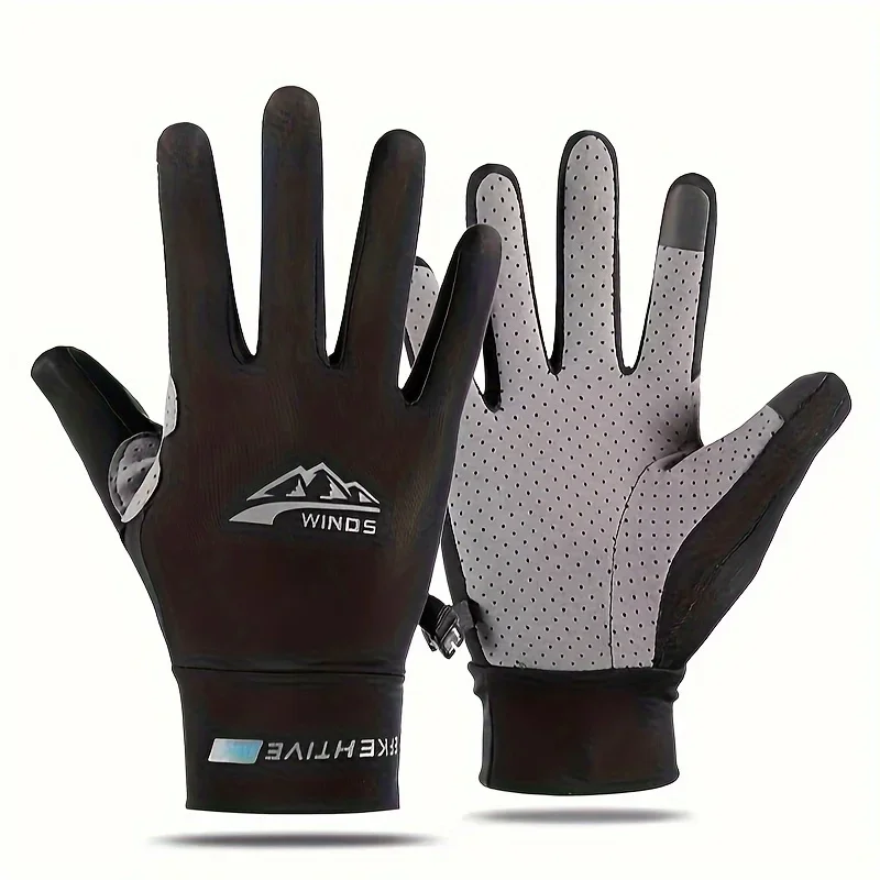 

Sunscreen gloves, men's and women's fishing gloves, thin and breathable fully matched ice riding gloves, summer adhesive gloves