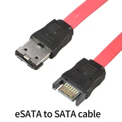 For ESATA To SATA Cable External SATA Convertidor Shielded Female PS3 Hard disk SATA 7P male to ESATA 7P Female extender