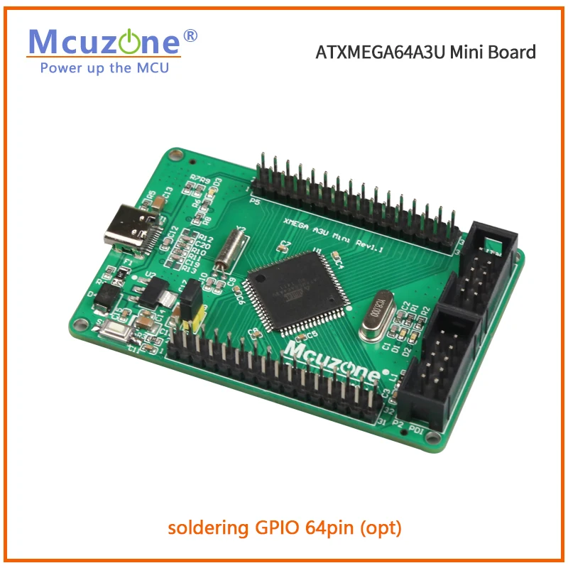 Picture 7: ATxmega64A3U Mini Board,USB program PDI JTAG,XMEGA64A3 U 64A3U, AVR ATMEL MICROCHIP 7UART