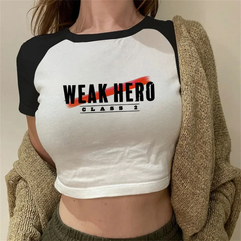 Weak Hero Class 1 tshirt girl graphic Vintage anime Trendy 2000s Psychedelic tshirt graphic Retro University harajuku Graphic