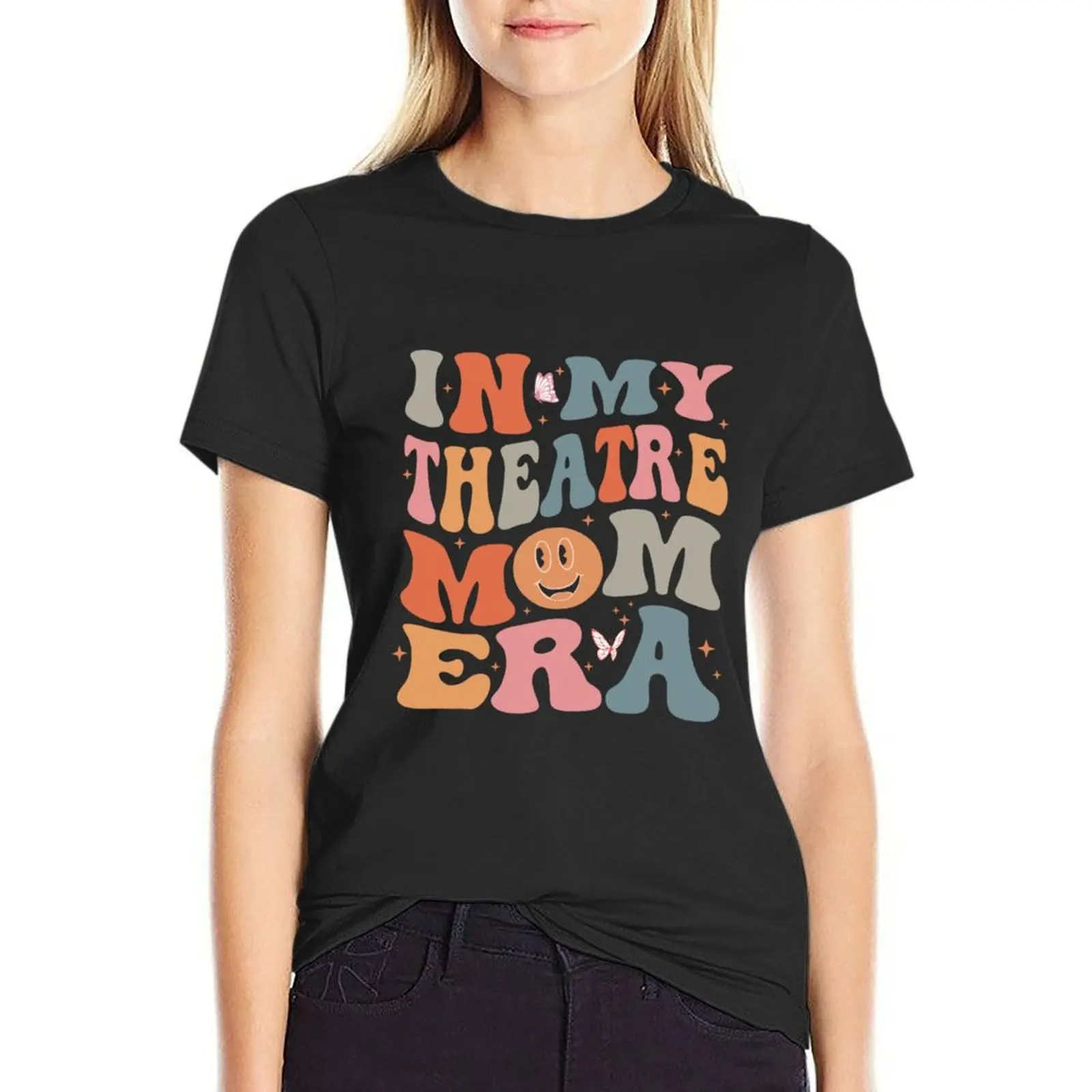 

In My Theatre Mom Era Groovy Retro Mother Mama Women T-Shirt anime clothes cute tops Woman clothes