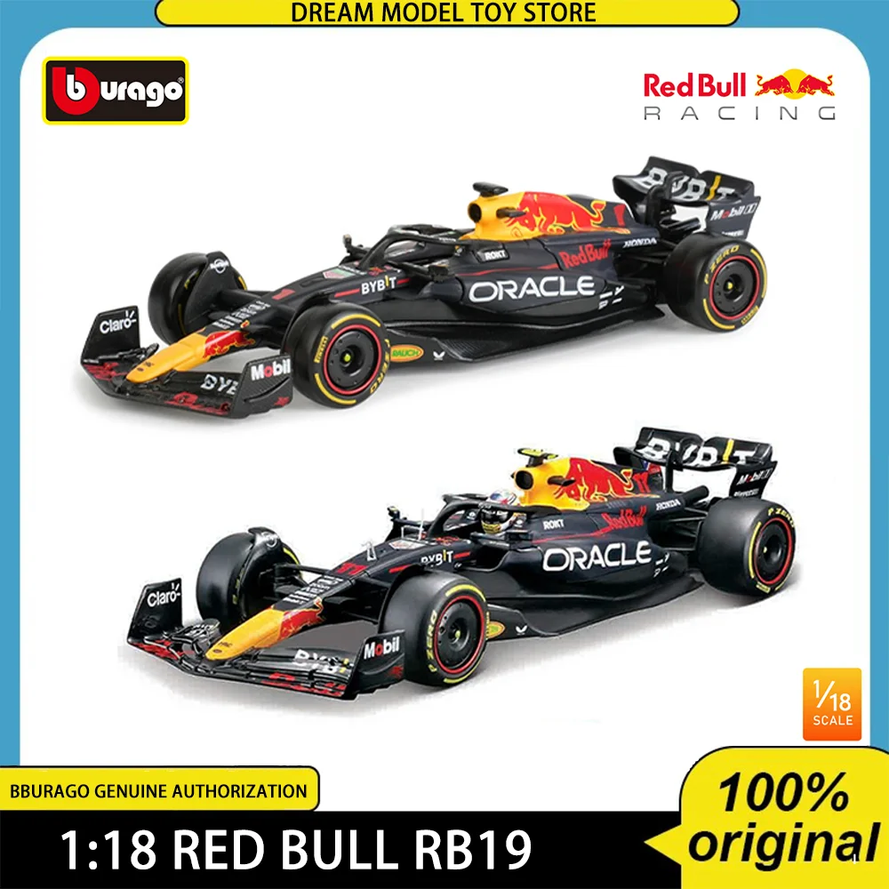 

Bburago 1:18 Red Bull Rb19 Formula Racing Model 1 Max Verstappen 11 Sergio Perez Alloy Model Car Collection Toy Birthday Gift