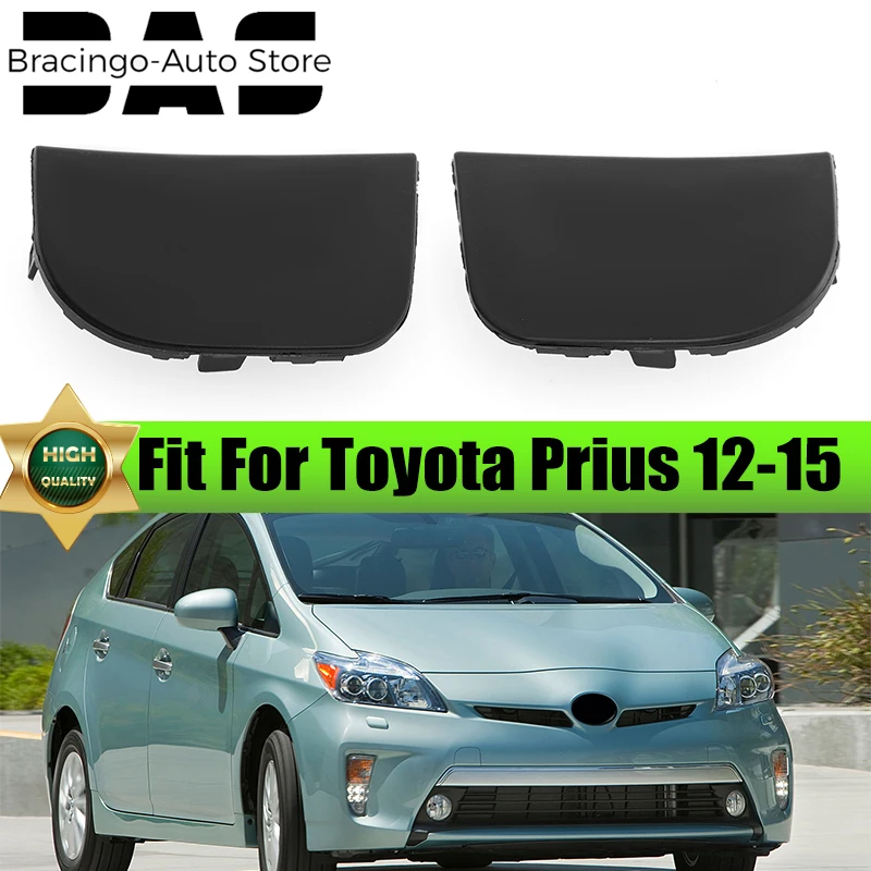 Front Tow Hook Cover Auto Bumper Towing Eye Cap Pair Left Right Trailer Car Accessories Fit For Toyota Prius XW30 2012-2015