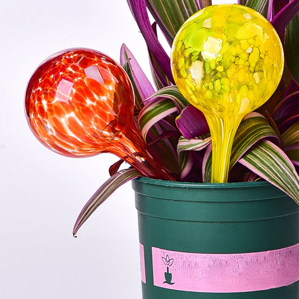 2025 جديد 1 قطعة الكرة الزجاجية التلقائي سقي جهاز المنزلية النباتات الخضراء بوعاء النباتات بالتنقيط جهاز الري