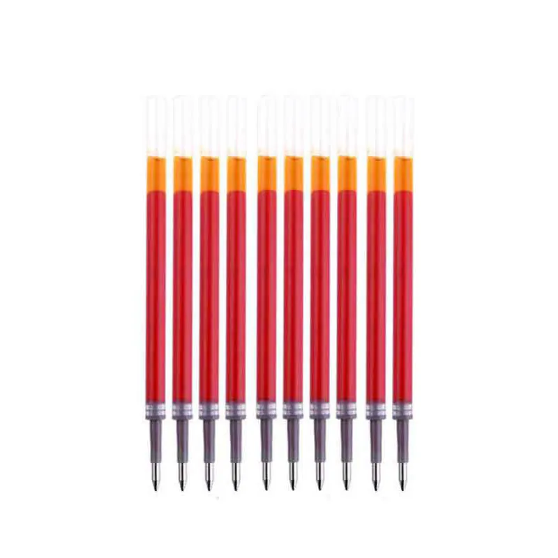 50Pcs/set 11cm Press Type Gel Pen Refill 0.45mm Thick Diameter Red Blue Black Refill 0.5mm Tip Student Writing Stationery K35