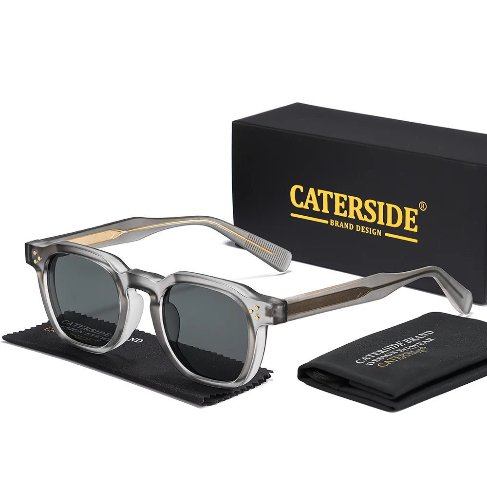CATERSIDE Herren Retro Quadratische Sonnenbrille Hochwertiges Luxus-Design Sonnenbrillen Damen Fahren Reisen Strand Sommer Stilvolle Brille UV400 – Detail 17