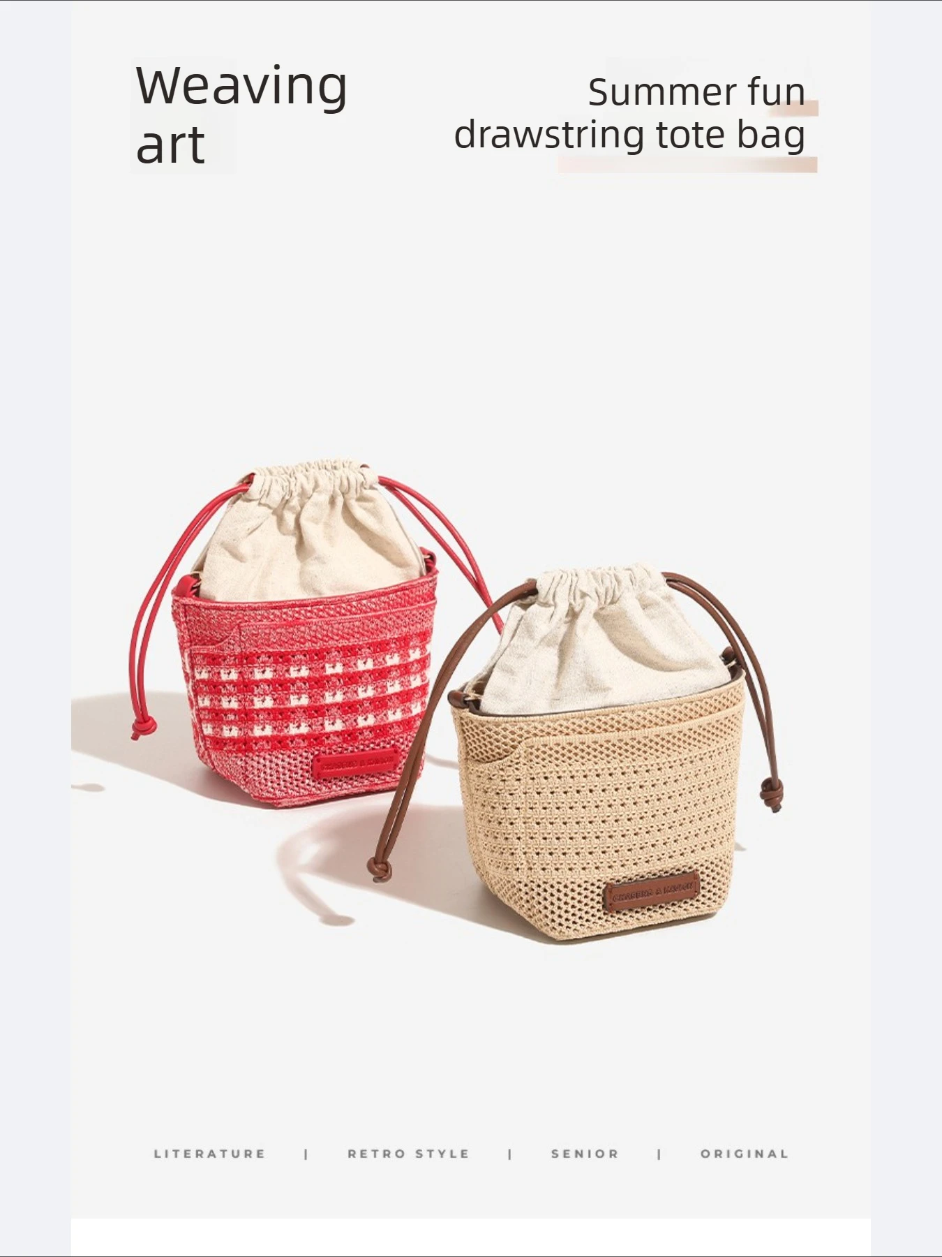

Summer new mini exquisite woven small handbag women versatile go out bucket bag