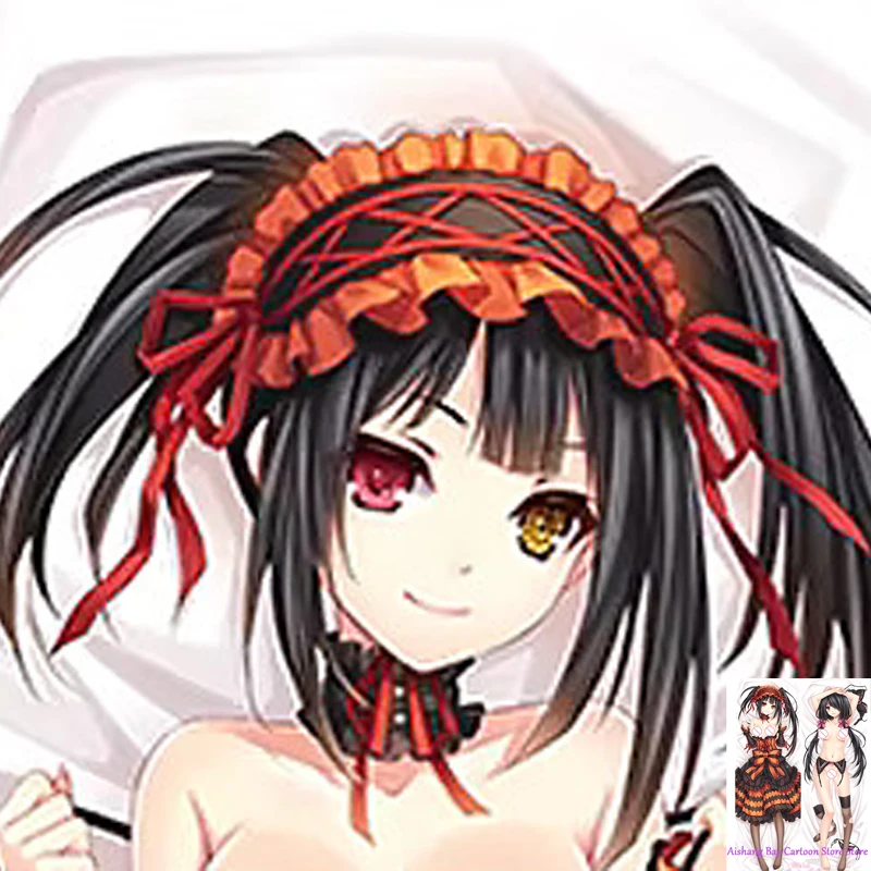 

Dakimakura Anime Pillow Cover DAL Tokisaki Kurumi Double Sided Print Life-size Body Decoration