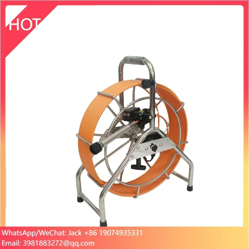 

Fiberglass Push Cable Reel 60M for Pipe Inspection Camera System Surveillance Accessory Spare Part