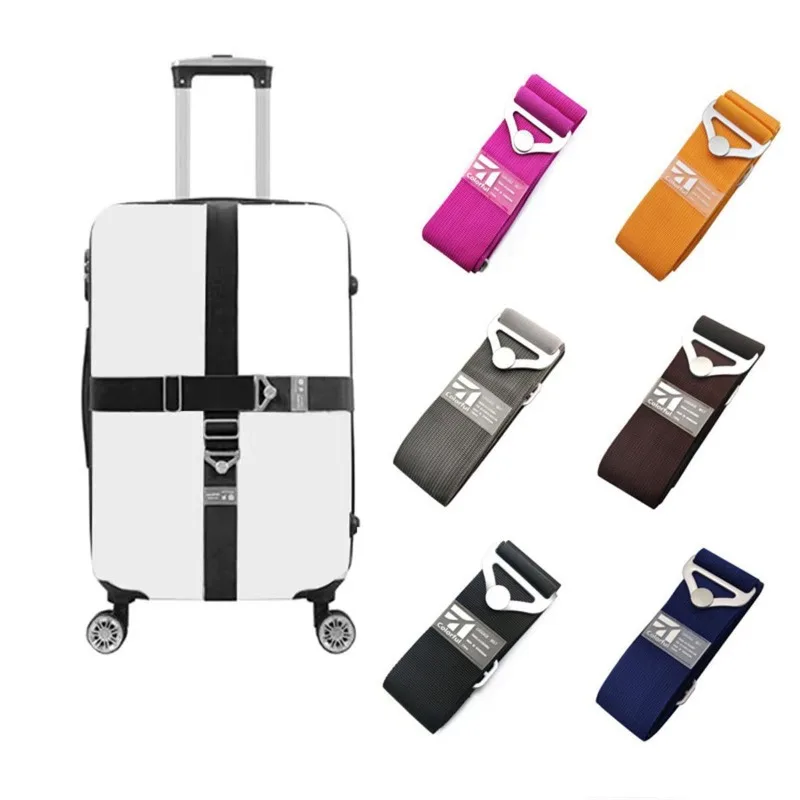 

Adjustable Luggage Belts Strong Elastic Extra Safety Travel Suitcase Luggage Baggage Security Straps Tie Belt Carry On Straps