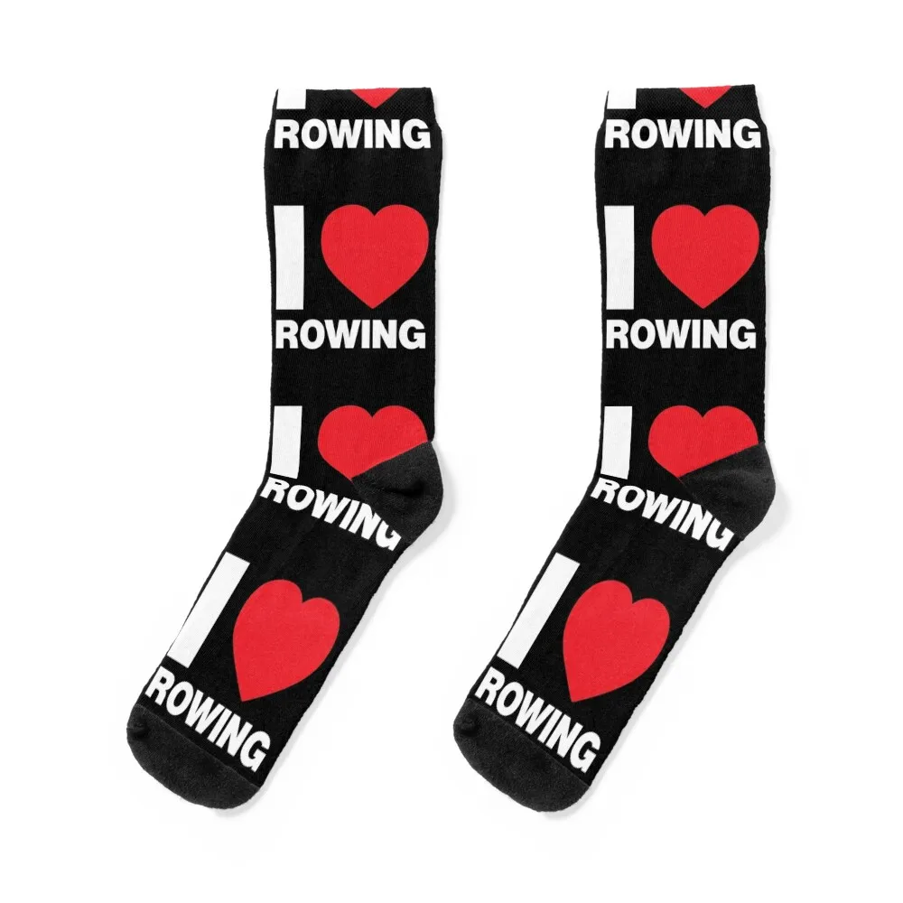 I Love Rowing Socks funny gifts Stockings compression Socks For Man Women's