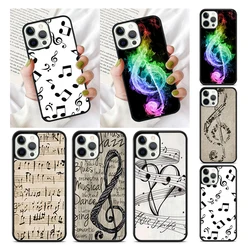 Colorful musical notes Phone Case Cover for iPhone 16 15 SE2020 13 14 11 12 Mini Pro Max 6 7 8 Plus  coque fundas Shell