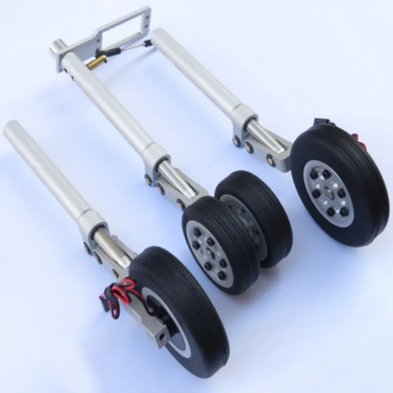 10mm/12mm Traction Wheel Brake Metal Retractable Landing Gear Retracting Landing Gear Set for Fixed-wing Aircraft All model Set