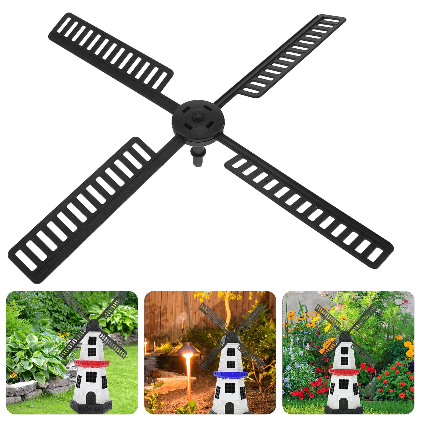 

Garden Windmill Blades Plastic Solar Windmill Lighthouse Blades Replacement Yard Part Wind Mill Accessories Garden Decoration