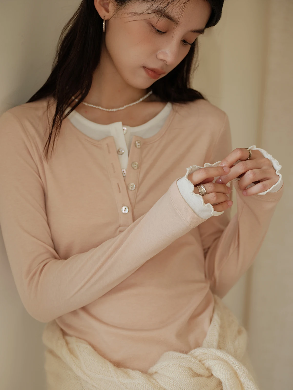 

Вязаный свитер Botanique из шерсти Lenzing с высокой эластичностью, имитация двухслойности, с длинным рукавом, в полоску, для женщин, приталенный крой