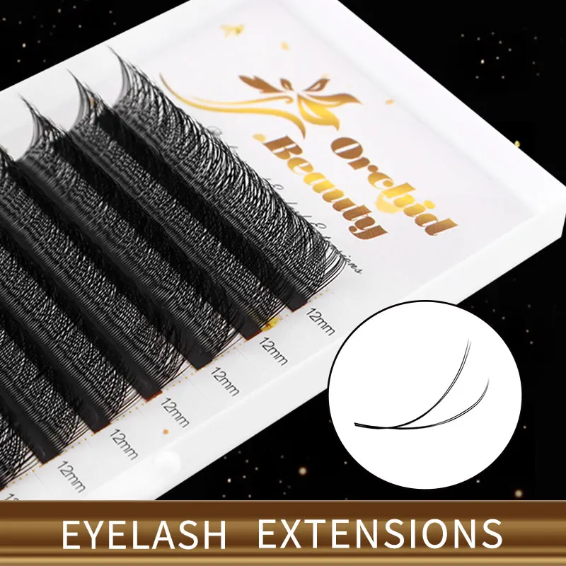 Orchid Lash New Premade Fans YY Shape Black Eyelash Extension Two Tips C/D Curl High Quality Fans