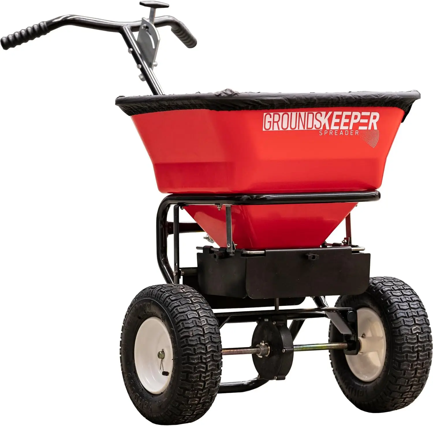 Multi-Purpose Walk Behind Push Spreader 3039632R Grounds Keeper, 100 Pound Capacity, Multi Use Tool for Grass Se