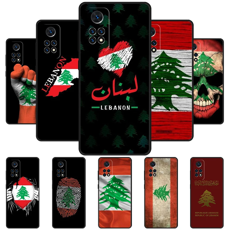 Lebanon Flag Phone Case For Redmi Note 11 EPro 11S 10T 9S Promax 8 Pro Xiaomi Mi 11 12X 12S Ultra Cover