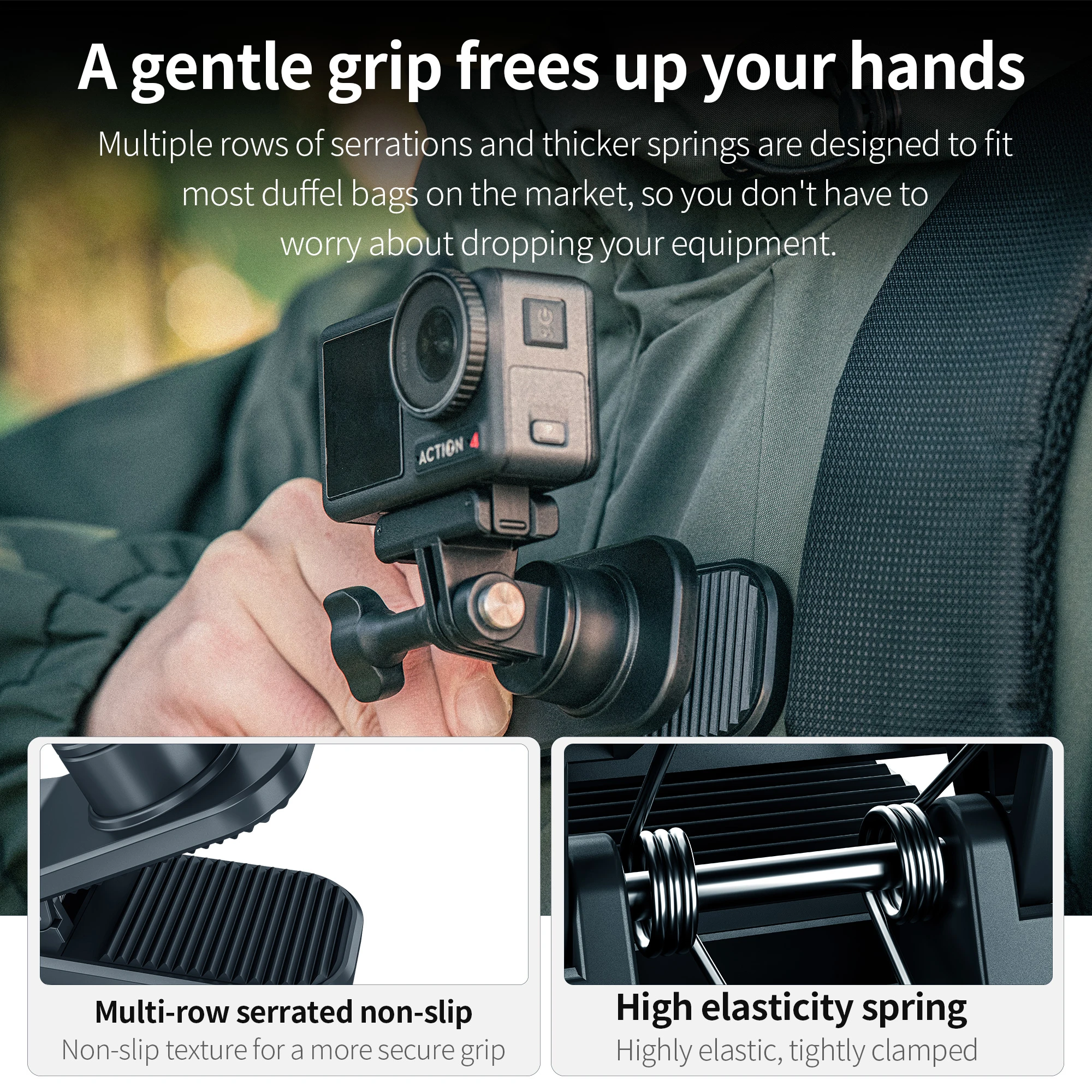 STARTRC مناسب لملحقات الكاميرا الرياضية ذات المشبك العالمي DJI Pocket3/Action5 للكاميرا الرياضية ذات التوسع المغناطيسي