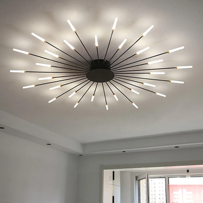 Plafonnier LED en acrylique créatif nordique, éclairage intérieur moderne, feux d'artifice, luminaire de chambre à coucher, décoration d'intérieur, salon, chambre d'enfant