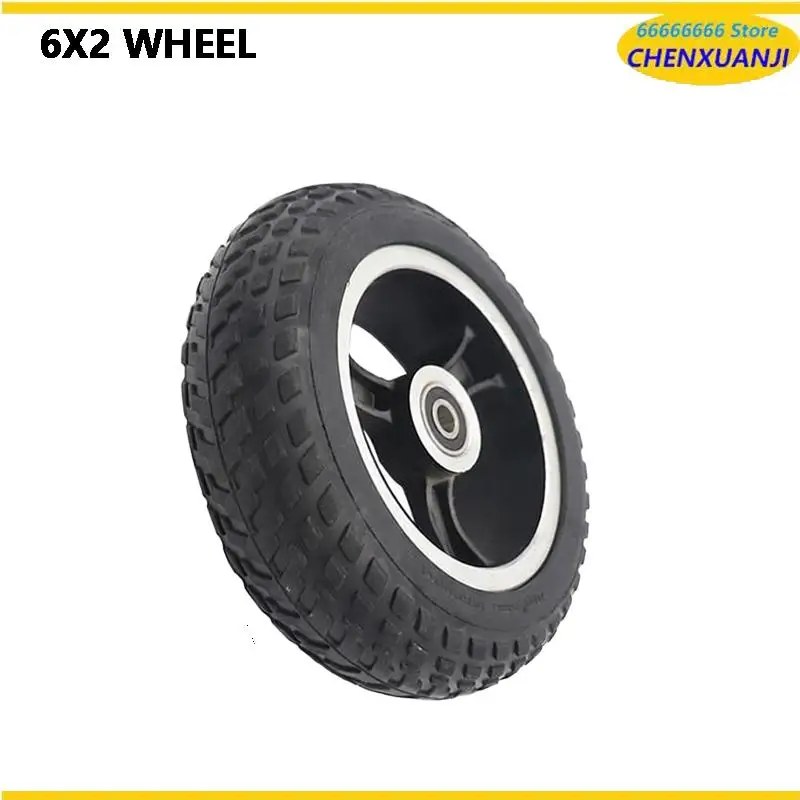 

Upgraded 6x2 Thickened Tire Wheel for Mini Electric Scooter Trolley - Off-Road & Wear Resistant