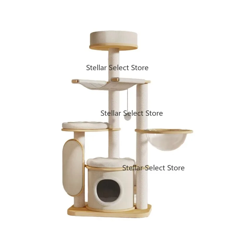 

All Solid Wood Simple Climbing Rack & Nest Shelf Space for Small Apartment Not Occupying Land