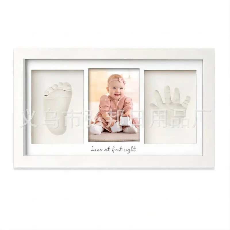 Baby Handprint& Footprint Clay Frame Keepsake Kit-Ideal New Mom Gift For Nursery Decor, Baby Shower Registry Essential