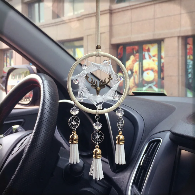 1 Pc Dream Catcher Car Pendant, Handmade Seven Pointed Star Pendant Tassel Decoration
