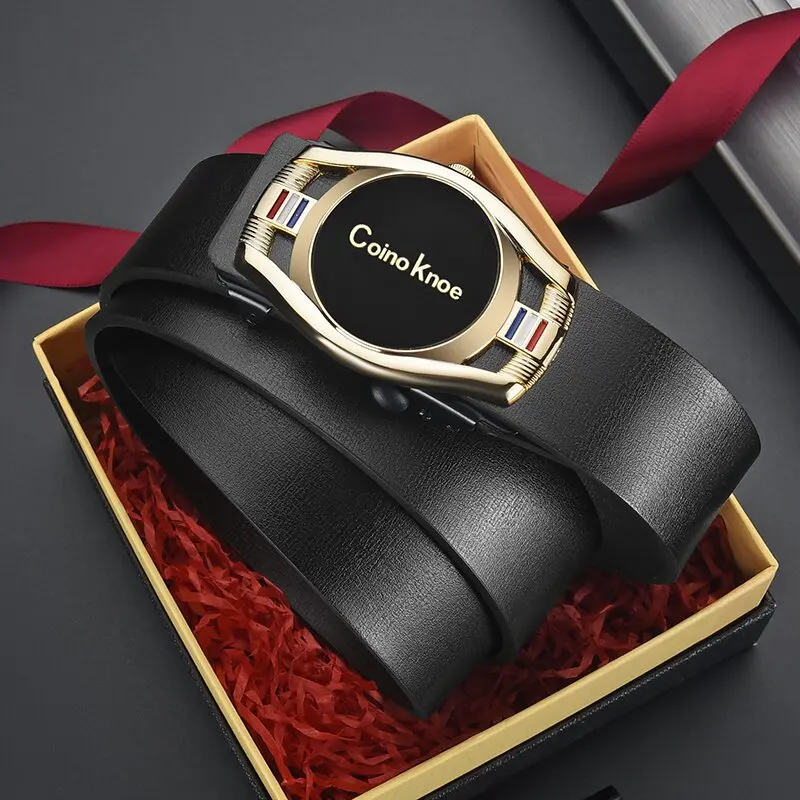 Men's formal automatic buckle belt casual and personalized belt fashionable and versatile high-end belt