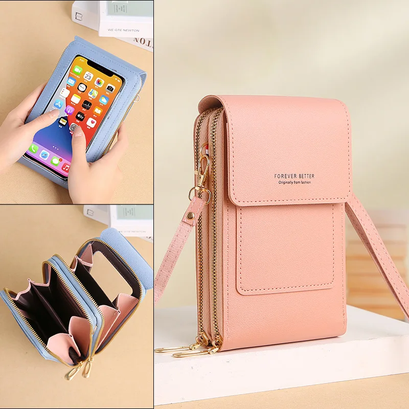 

Women's Bag Wallets Touch Screen Cell Phone Purse Bags Of Women Strap Handbag Female Crossbody Shoulder Bag