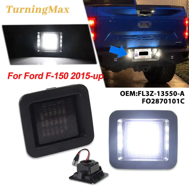 White LED Number License Plate Lights Lamp For Ford F-150 Raptor trucks 2015-2022 Ford Raptor T10 FL3Z-13550-A 2PCS