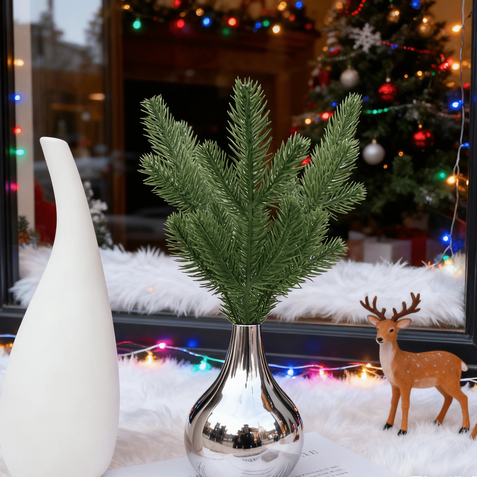 5/10 個人工植物クリスマスツリーホームルームテーブル装飾結婚式屋外カーデン花花輪ドアハウスクローゼット装飾品