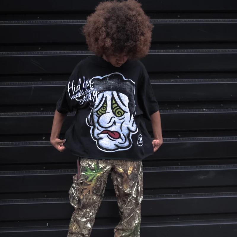 

Hip-hop simple print oversized O-neck loose T-shirt for women 2024 new summer aesthetic casual niche popular y2k top