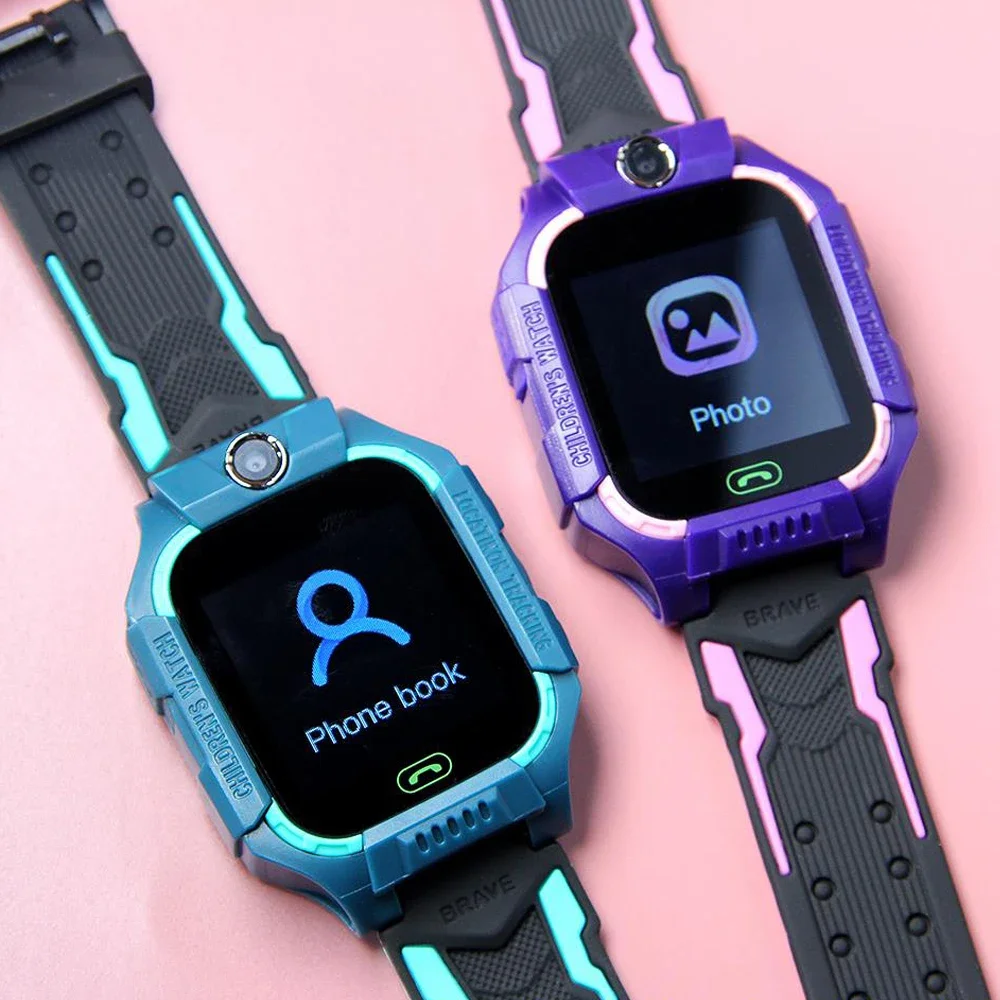 Q19 Orologio per smartphone per bambini con fotocamera Sveglia Torcia elettrica Video vocale Chat Orologi intelligenti per bambini Regalo per ragazze dei ragazzi