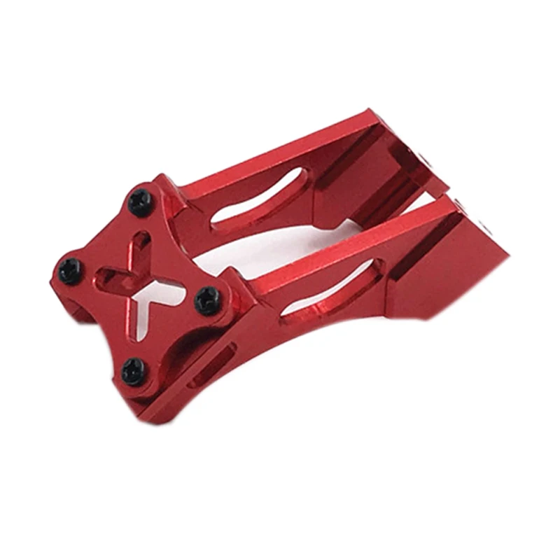 144001-1258 Metal Tail Fixed Parts Tail Wing Firmware Fittings Set for Wltoys 144001 1/14 4WD RC Car Parts,Red