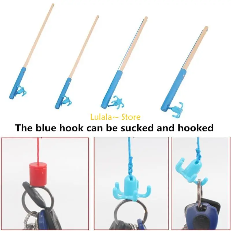 Y4QA Interactive Fishing Toy with Magnet Hook Table Activity Toy Fish Rod Child Toy