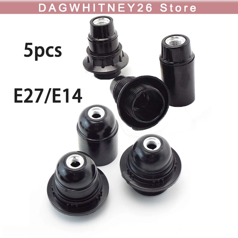 

5pcs AC 220v E27 E14 half full tooth Screw light Table Lamp Base socket Plug Replacement Bulb Holder E27 Screw u