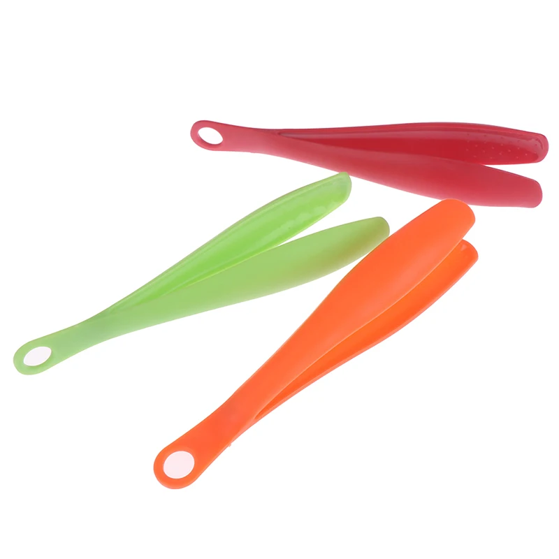 Pinzas de plástico para alimentos de 14,7x1,8 cm de 3 colores, pinza para barbacoa antiadherente, pinza de cocina para ensalada, utensilios y accesorios