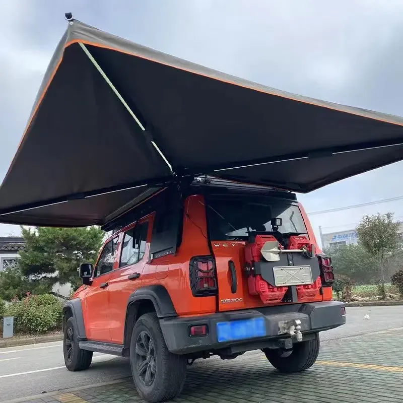 Car Roof freestanding 4WD 270 degree car side awning OEM Extension Foxwing car side awning tent