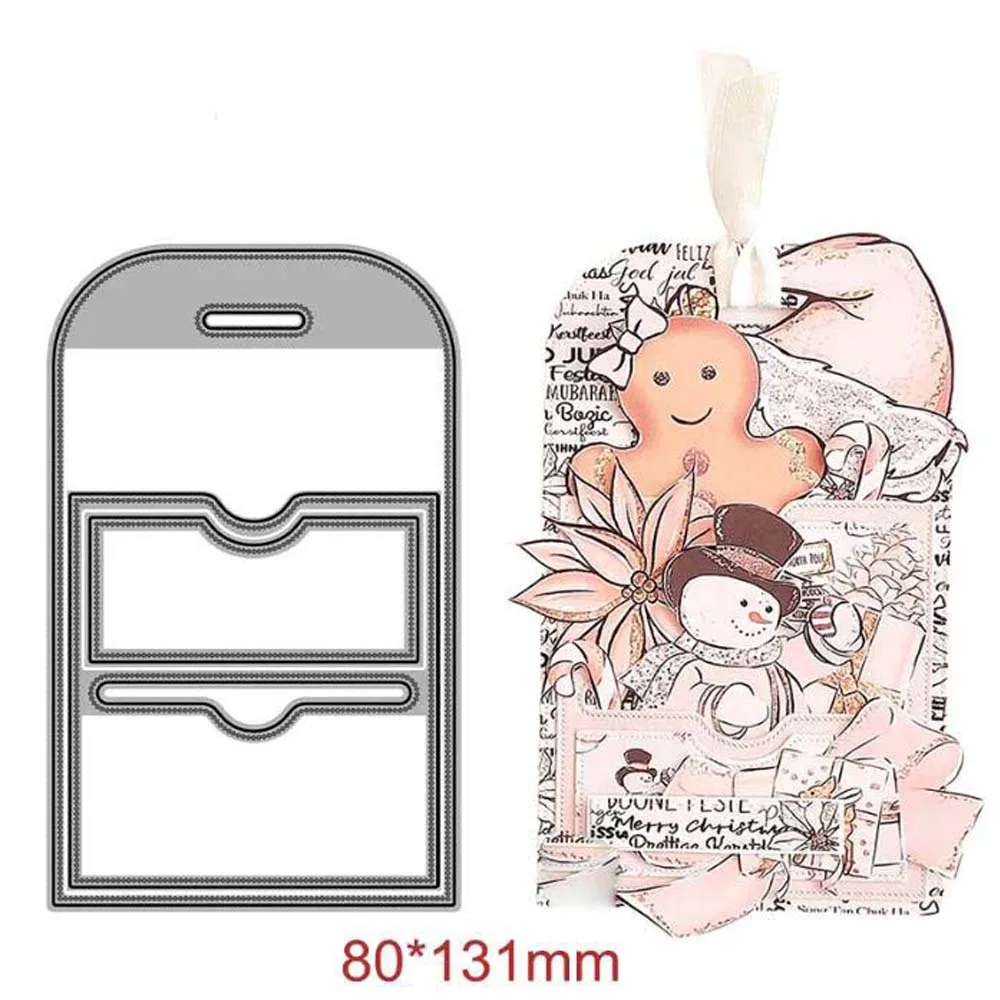 Label Page Slot Pocket Tag Set Metal Cutting Dies DIY Photo Album Scrapbooking Stamping Stencils for Decoration
